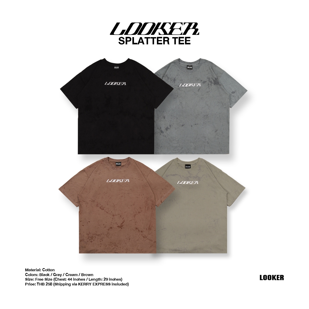 เสื้อยืดฟอกสลัดสี LOOKER® — SPLATTER TEE