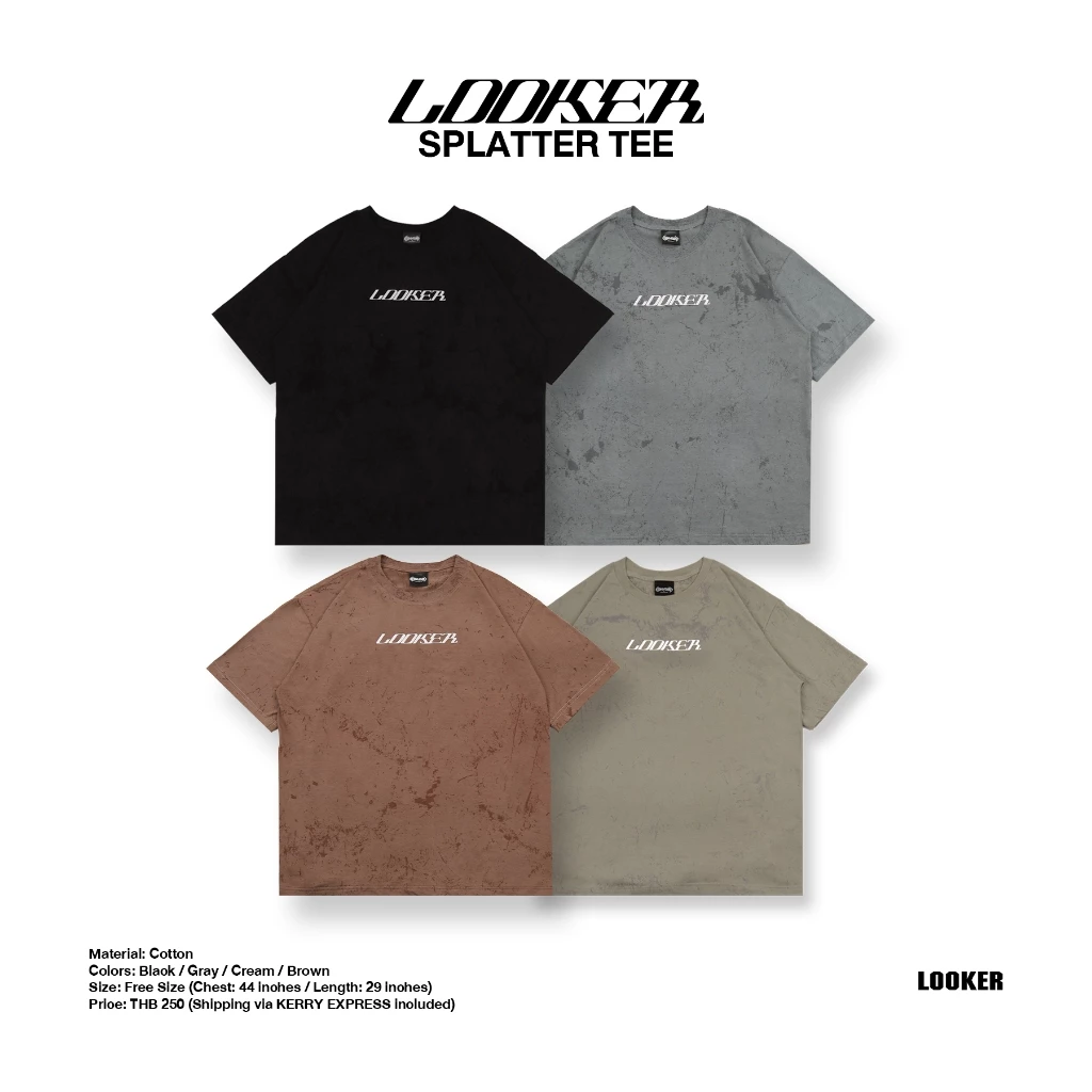 เสื้อยืดฟอกสลัดสี LOOKER® — SPLATTER TEE
