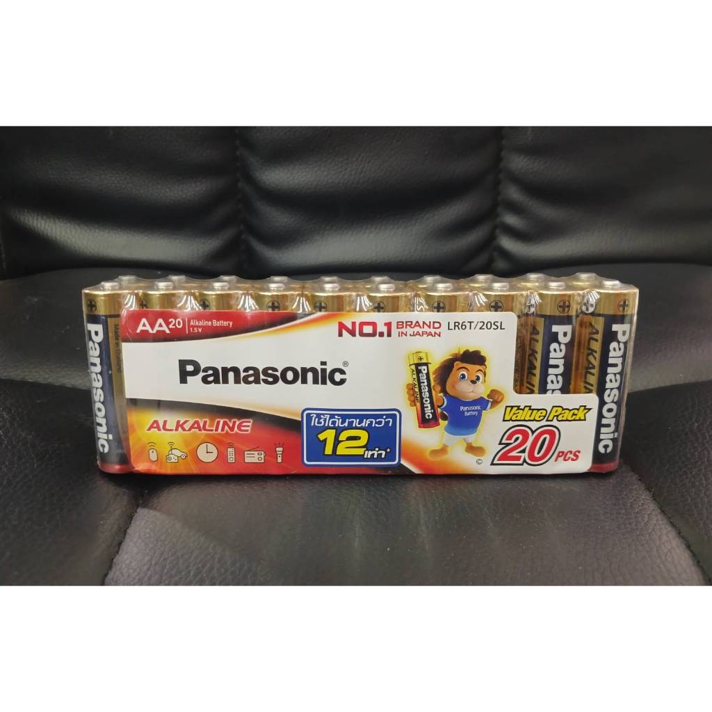 ถ่านอัลคาไลน์ AA (20 ก้อน/แพ็ค) Panasonic LR6T/20SL