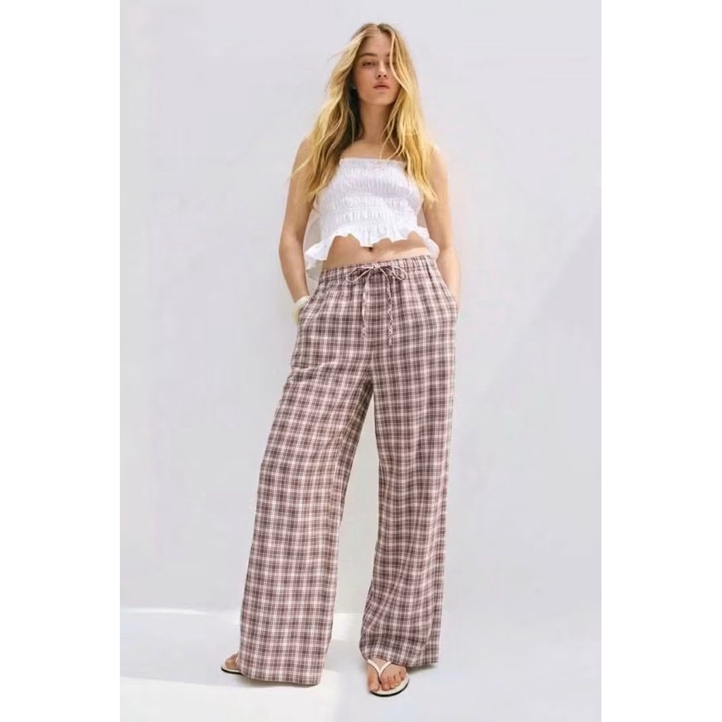 Baggy Boxer Pants กางเกงผู้หญิง💙🤍🩵