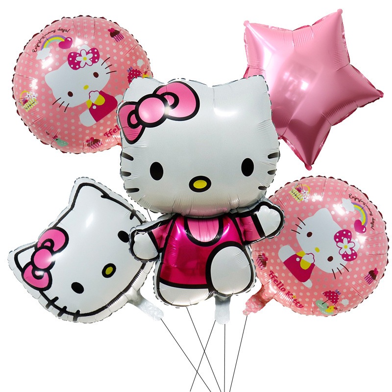 ลูกโป่งคิตตี้ ฟอยล์คิตตี้ แมวKitty วันเกิด การ์ตูน ตกแต่งปาร์ตี้ วันเกิด