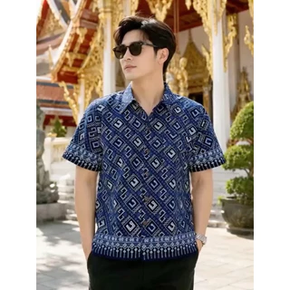 เสื้อพื้นเมืองชายแขนสั้น ลายวชิรภักดิ์ ลายใหม่ล่าสุด!!!!