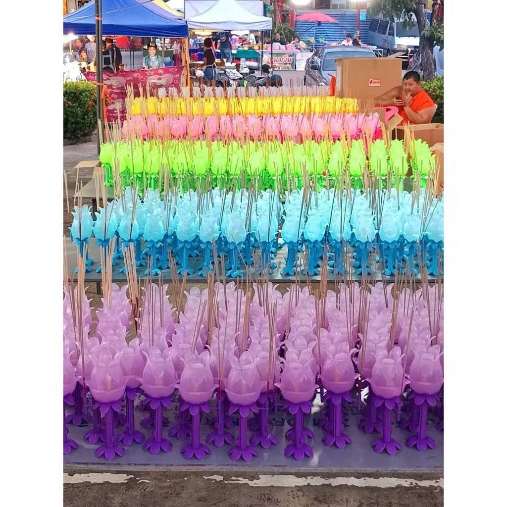 ร้านชัยชนะ โคมเทียนพลาสติก โคมเทียนทรงดอกบัว รูปที่ 5