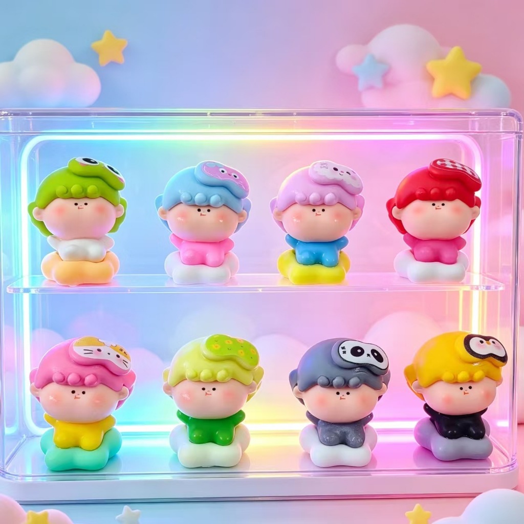 พร้อมส่ง ของตกแต่ง สะสม DIY เด็กน้อยชุดนอน (1 SET 8 ตัว)