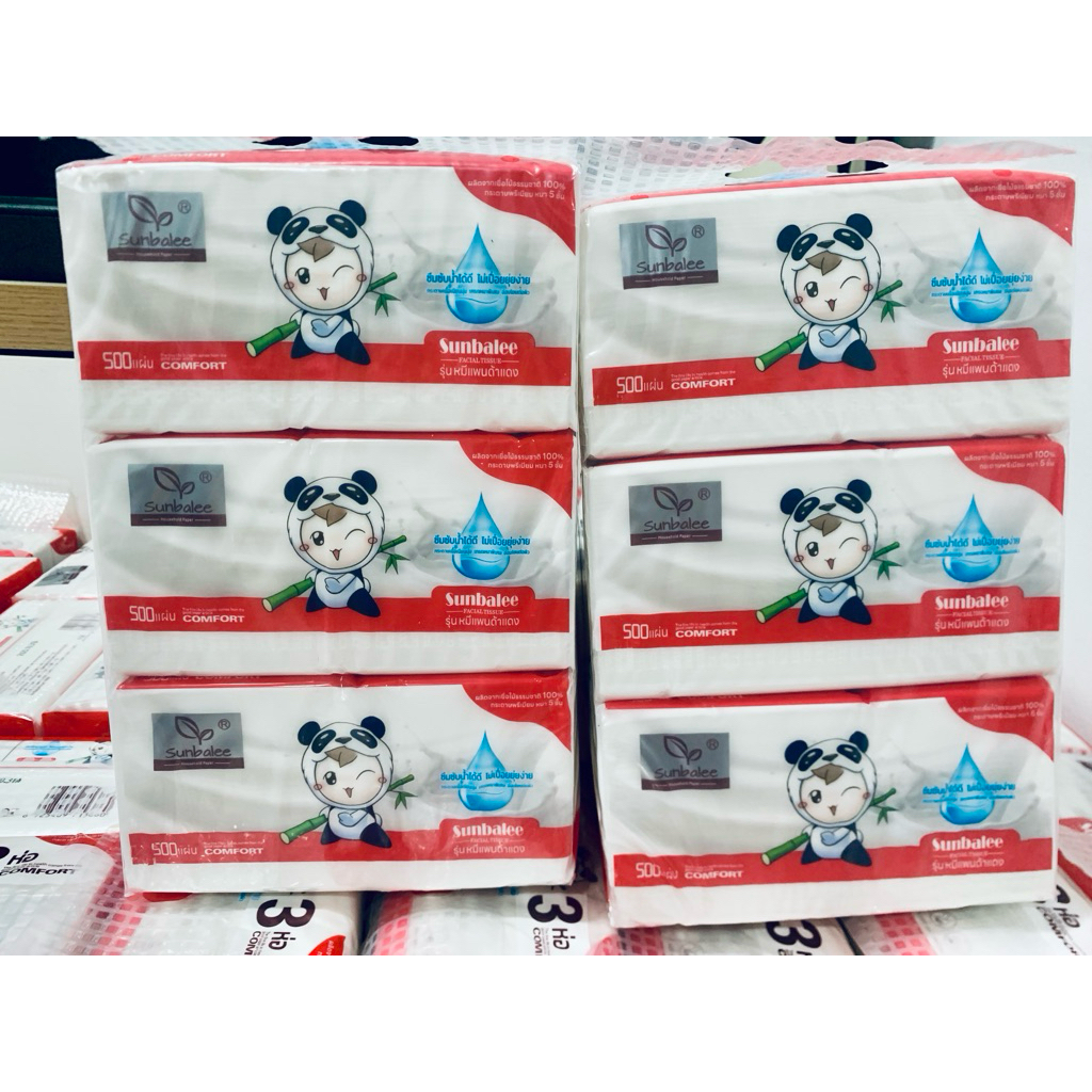 ทิชชู่แพนด้าแดง (TH) 2 แพ็ค 6 ห่อ