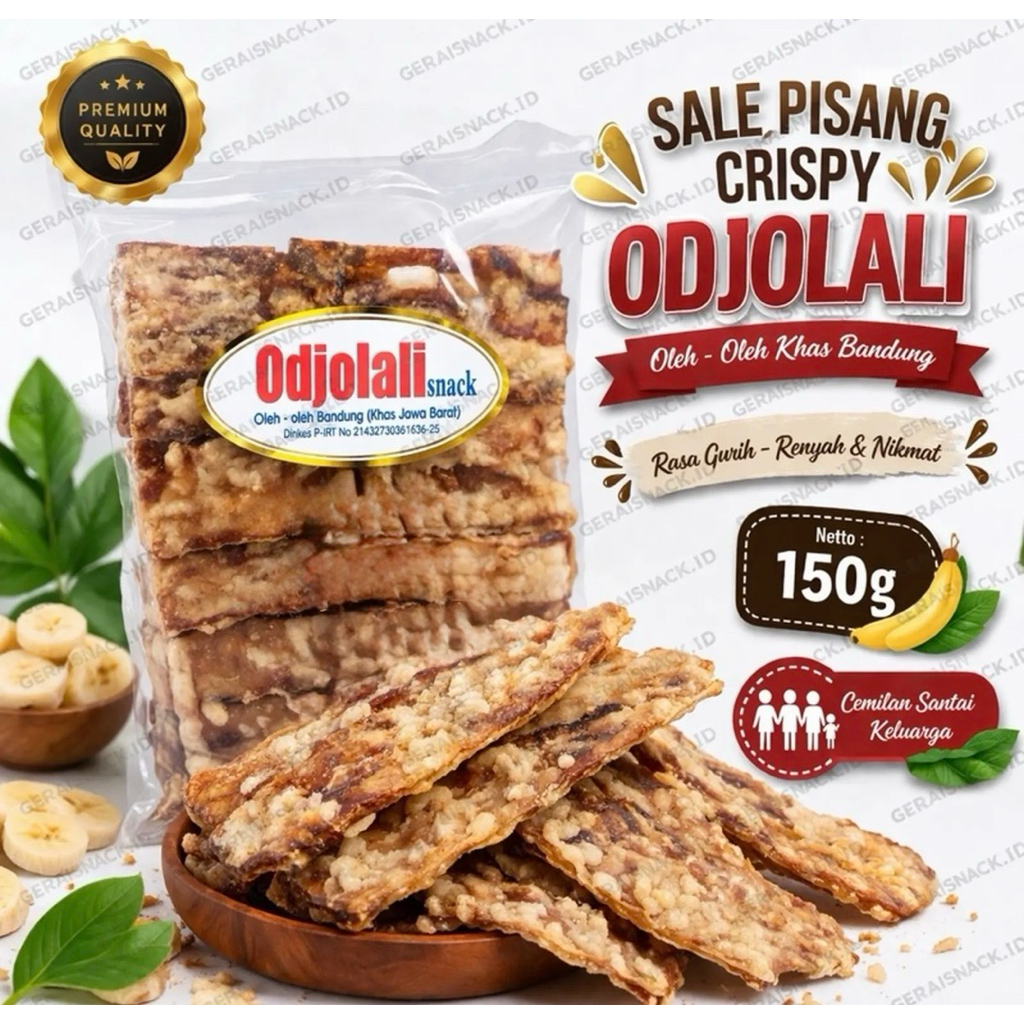 Indonesia Sale Pisang Odjolali Snack Bandung / Banana Chips 180 gram