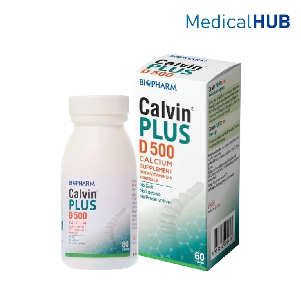 BIOPHARM Calvin Plus D 500 แคลวิ่น พลัส ดี 500 60 เม็ด 11363