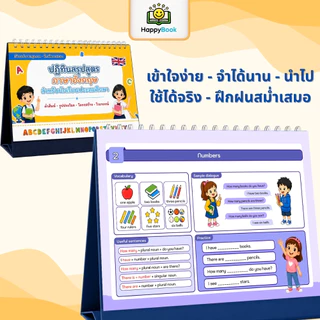 [ซื้อ2แถม3] ชุดปฏิทินสรุปสูตรคณิตศาสตร์และภาษาอังกฤษ ระดับประถมสำหรับเด็ก Happy Book
