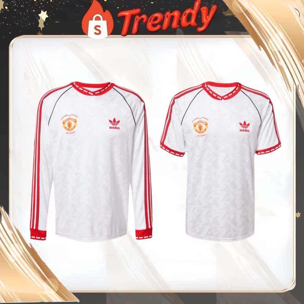 ✨ของแท้ 100 % ✨ Adidas MUFC 1991 Classic Away Short Sleeve Soccer Jersey เสื้อเจอร์ซีย์คลาสสิกชุดเยือน