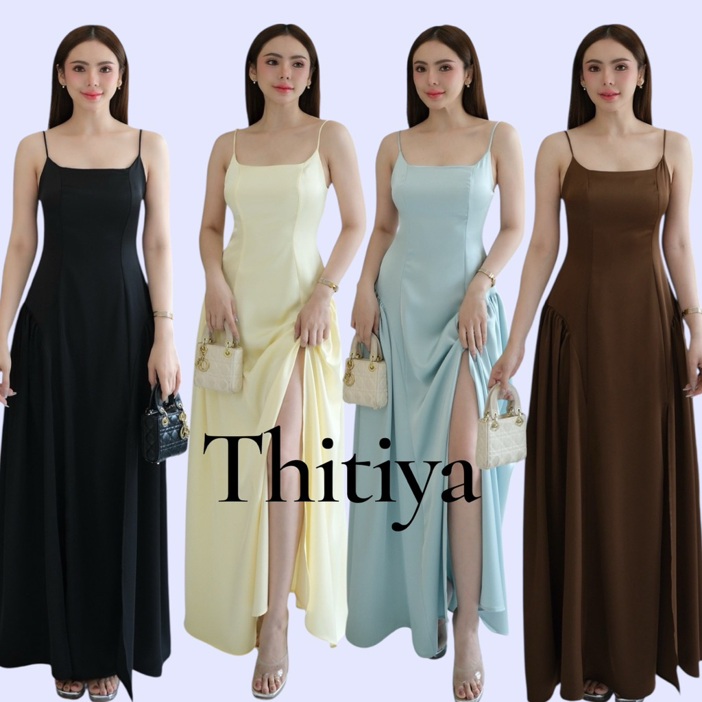 N07 ชุดเดรสSatin Dress  #5794 TAG  Thitiya