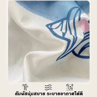 ชุดผ้าปูที่นอน 5ชิ้น(3.5/5/6 ฟุต)ลายการ์ตูนน่ารัก รัดมุม360° กันไรฝุ่น ระบายอากาศดี