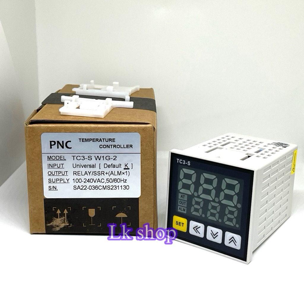 เครื่องควบคุมอุณหภูมิแบบดิจิตอล รุ่น:TC3-S W1G-2 ( K 0-999°C) 100-240VAC