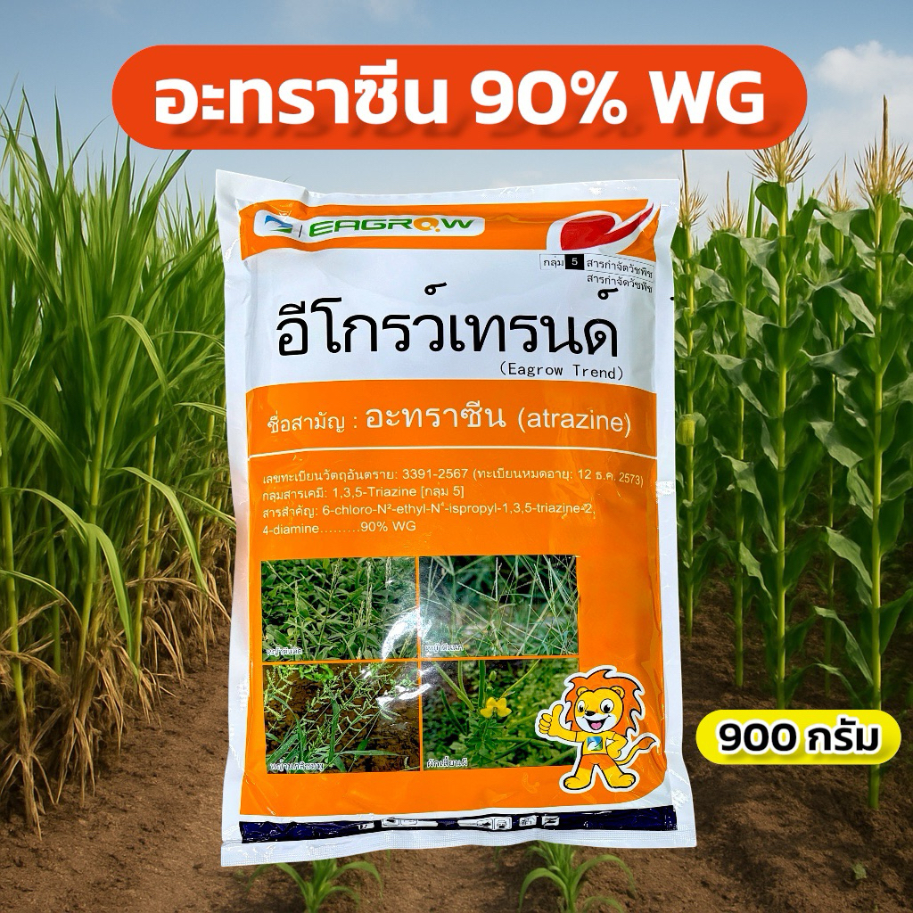 อะทราซีน 90% WG 900 กรัม Egrow กำจัดวัชพืชใน อ้อย ข้าวโพด