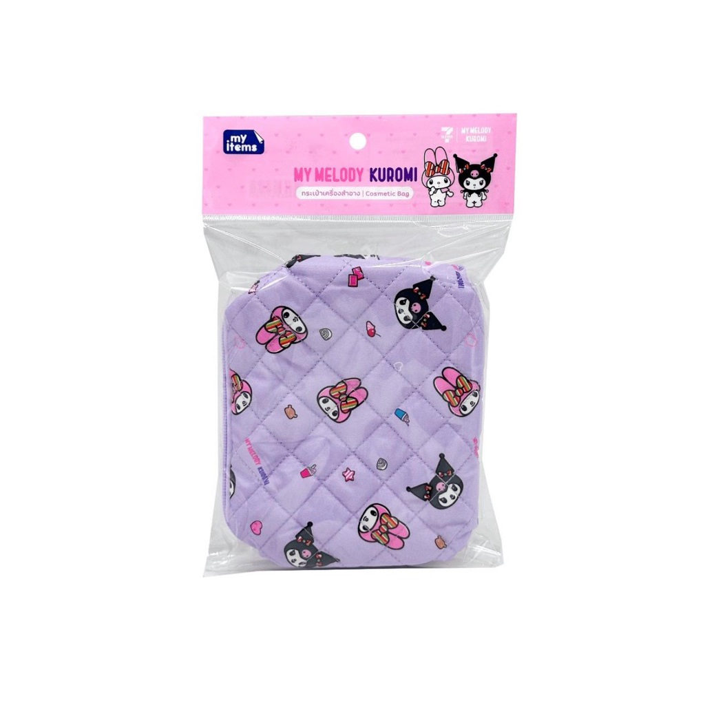 [ส่งด่วน] กระเป๋าเครื่องสำอาง/ผ้าติดหนึบ My melody Kuromi 7eleven/กระเป๋าหูรูดทรงขนมจีบ/ที่ห้อยอเนกประสงค์/ผ้าห่ม