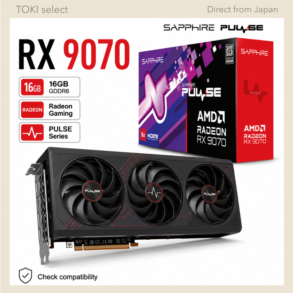 SAPPHIRE PULSE Radeon RX 9070 GAMING 16GB Graphics Card 11349-03-20G