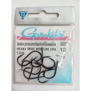 ตัวเบ็ด Gamakatsu อิเซอะมาแบบบิดกับที่ล็อคเอ็น ขอเบ็ดกามา17216