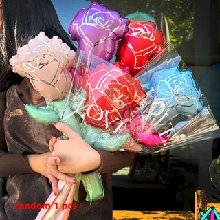 COZII ￼พร้อมส่งจากไทย🎈 ลูกโป่งฟอยล์ดอกไม้ ลูกโป่งดอกไม้ ของขวัญวันวาเลนไทน์ตกแต่งวันเกิด