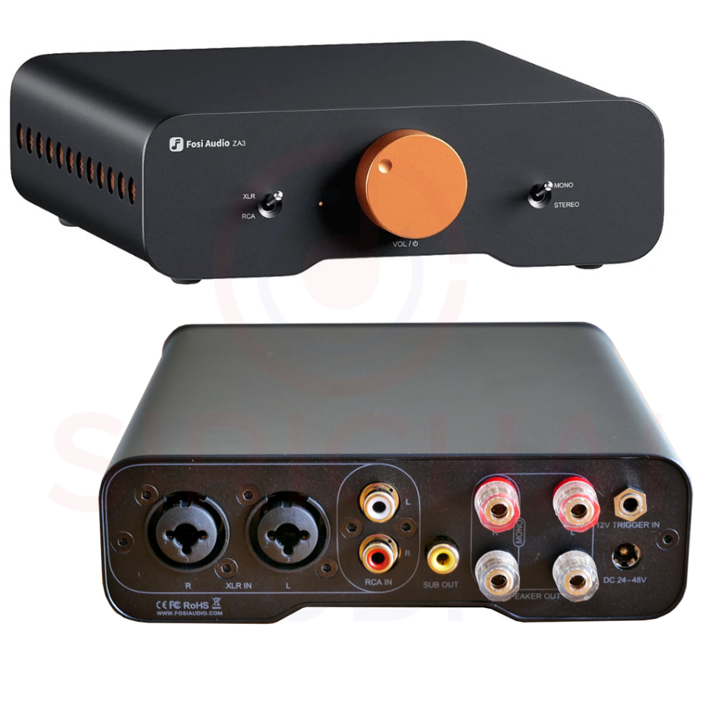 Power Amplifier แอมป์ Fosi Audio ZA3 (ClassD 2 Channel ชิป TI TPA3255 ปรับโหมด stereo และ mono ได้)