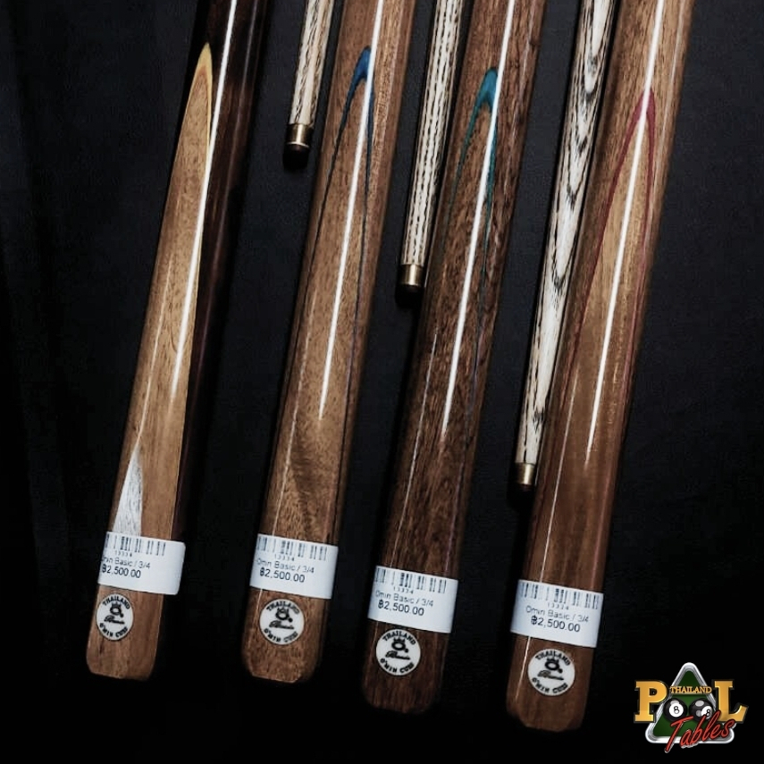 [ของแท้] O'Min Cues ไม้คิวสนุกเกอร์ Snooker Cue โอมีนเบสิก Basic แบบ 1 ท่อน และ 2 ท่อน 3/4 Joint