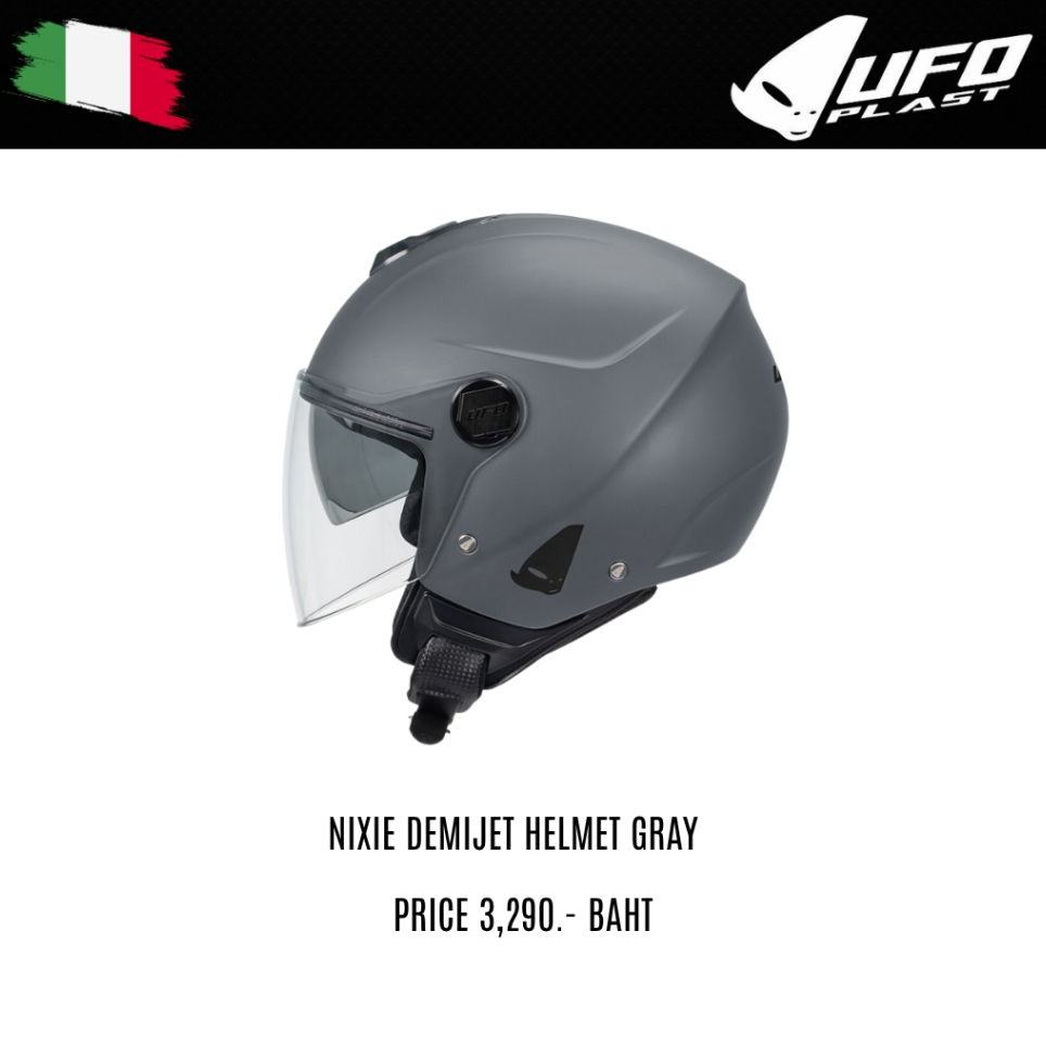 UFO NIXIE DEMIJET HELMET GRAY
