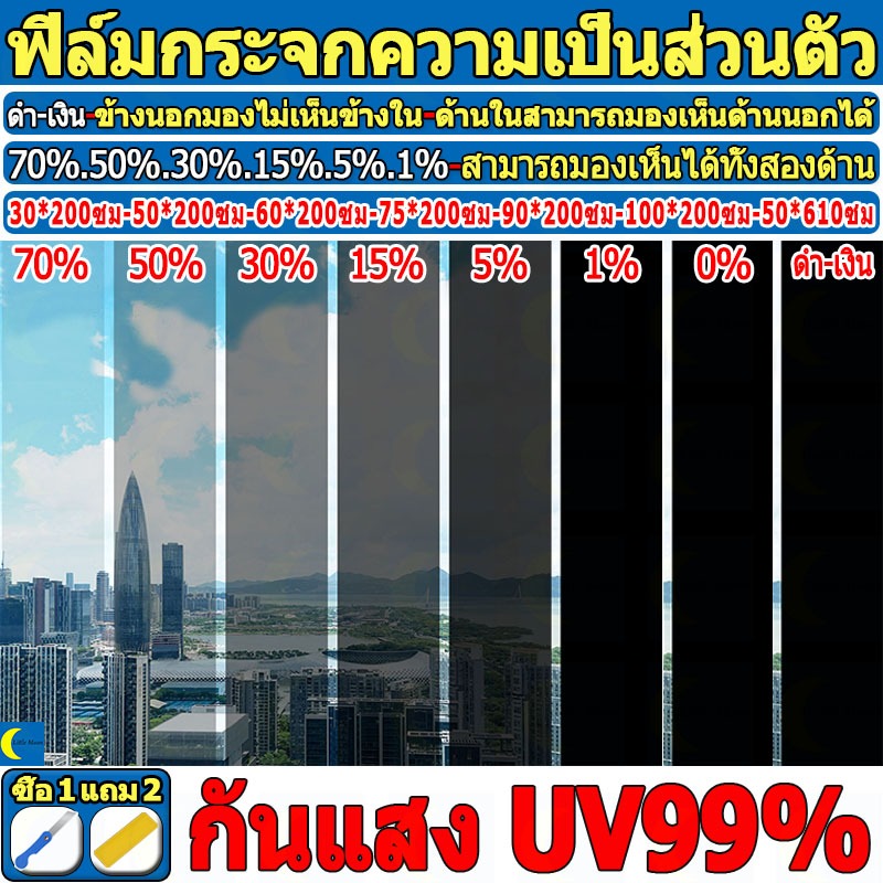 ซื้อ1 แถม3 ฟิล์มติดกระจก ฟิล์มกรองแสง ฟิล์มอาคาร ฟิล์มกรองแสงรถยนต์ ฟิล์มคาร์บอน กันความร้อน แจกเครื่องมือและตัวอย่างฟรี