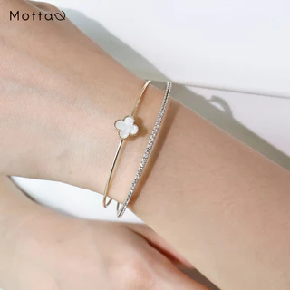 Motta Clover Online Exclusive Collection กำไลข้อมือชุบทองคำขาว ดีไซน์สวยไม่ซ้ำใคร