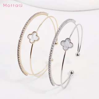 Motta Clover Online Exclusive Collection กำไลข้อมือชุบทองคำขาว ดีไซน์สวยไม่ซ้ำใคร