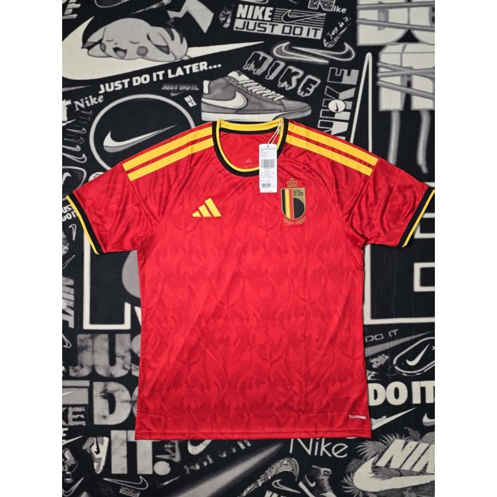 เสื้อ Football เบลเยี่ยม Belgium 26 Home Jersey Men - Red / Bold Gold เกรดแฟนบอล มือ 1 ป้ายไทย แท้💯