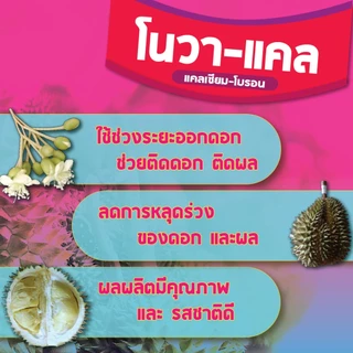 โนวา-แคล ธาตุแคลเซียม-โบรอน เปอร์เซ็นต์สูง สูตรคีเลท ละลายน้ำได้ดี ขนาด 100 กรัม