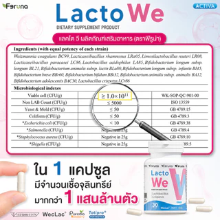 [4 กระปุก] Feruna LactoWe ฟีรูน่าแลคโตวี Postbiotics Totipro โพรไบโอติกส์ 13 สายพันธุ์สำหรับผู้หญิง ปรับสมดุลค่าPH
