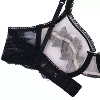 [Online Exclusive] BSC Lingerie ชุดชั้นในลูกไม้เซ็กซี่ มีโครง ผ้าซีทรู - BB1453