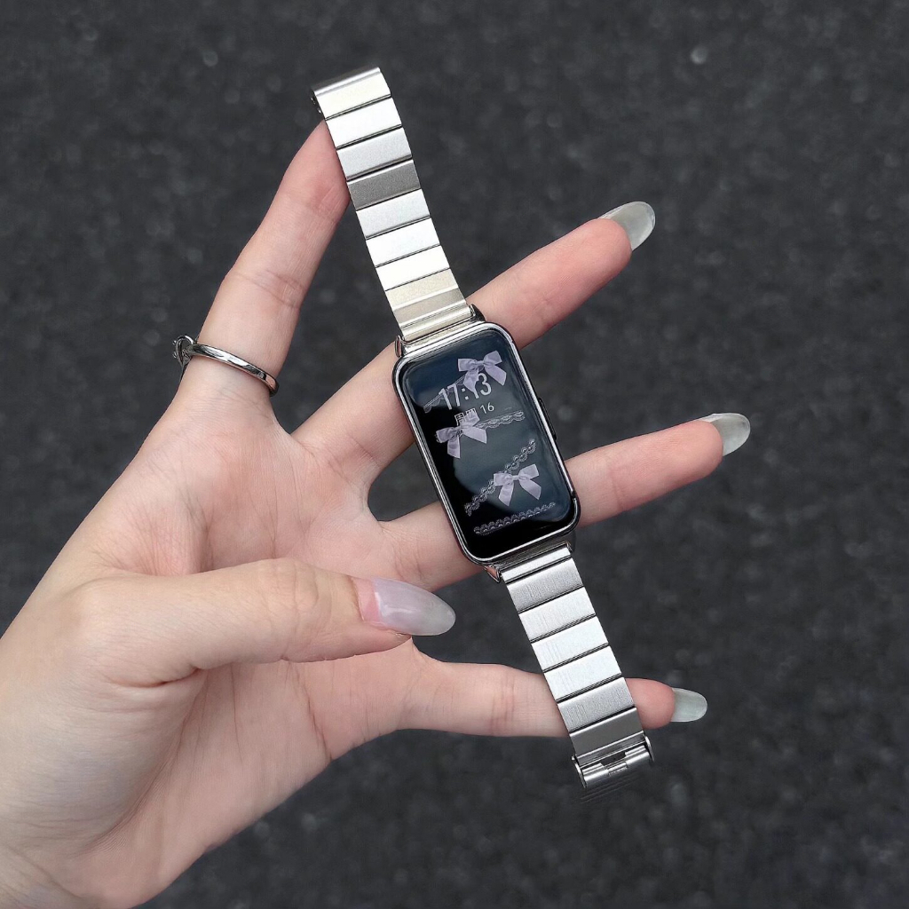 สำหรับ Huawei Band 11/11Pro สายสแตนเลส สายโลหะ สำหรับ Huawei Band 8/9/10 สายสำรอง