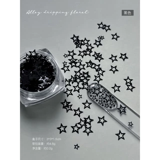 กลิตเตอร์ดาว⭐️ Rou Bao Nail Hollow Star เลื่อมทองเงินสีสัน Girly Nails Art DIY Charms ตกแต่ง