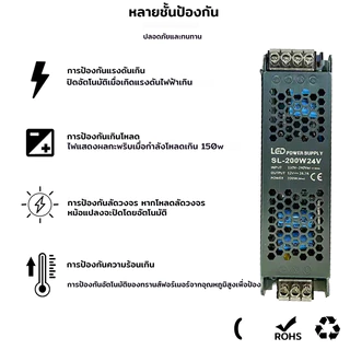 หม้อแปลง สวิตช์ชิ่ง AC-DC 12V 5A/25A/30A (60W-400W) อินพุต ท์พุทคงที่ มีระบบป้องกันไฟเกิน ลัดวงจร สวิตช์ชิ่ง