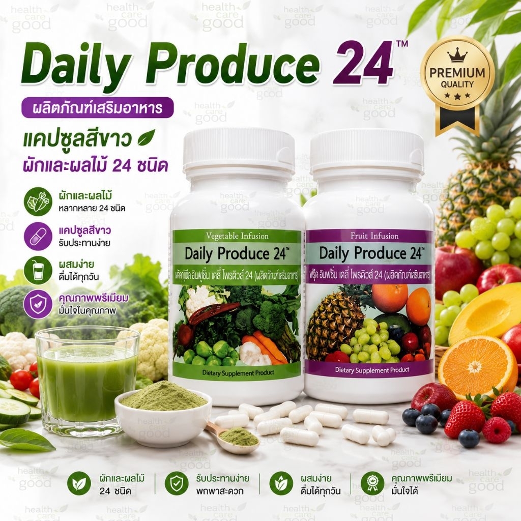 Daily Produce 24 เดลี่โปรดิวซ์ ยูนิซิตี้ ผักและผลไม้มีโปรแคสเซี่ยมสูง ส่งด่วน แท้100%