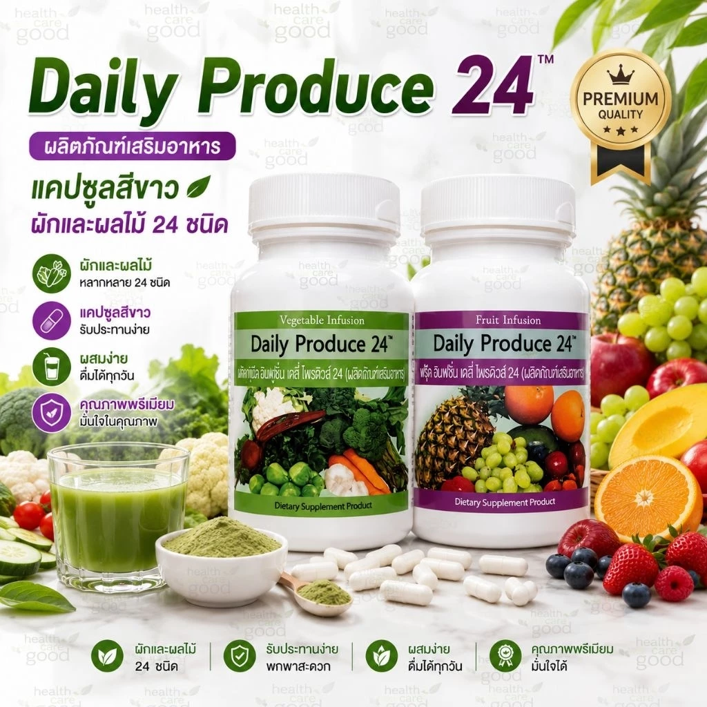 Daily Produce 24 เดลี่โปรดิวซ์ ยูนิซิตี้ ผักและผลไม้มีโปรแคสเซี่ยมสูง ส่งด่วน แท้100%