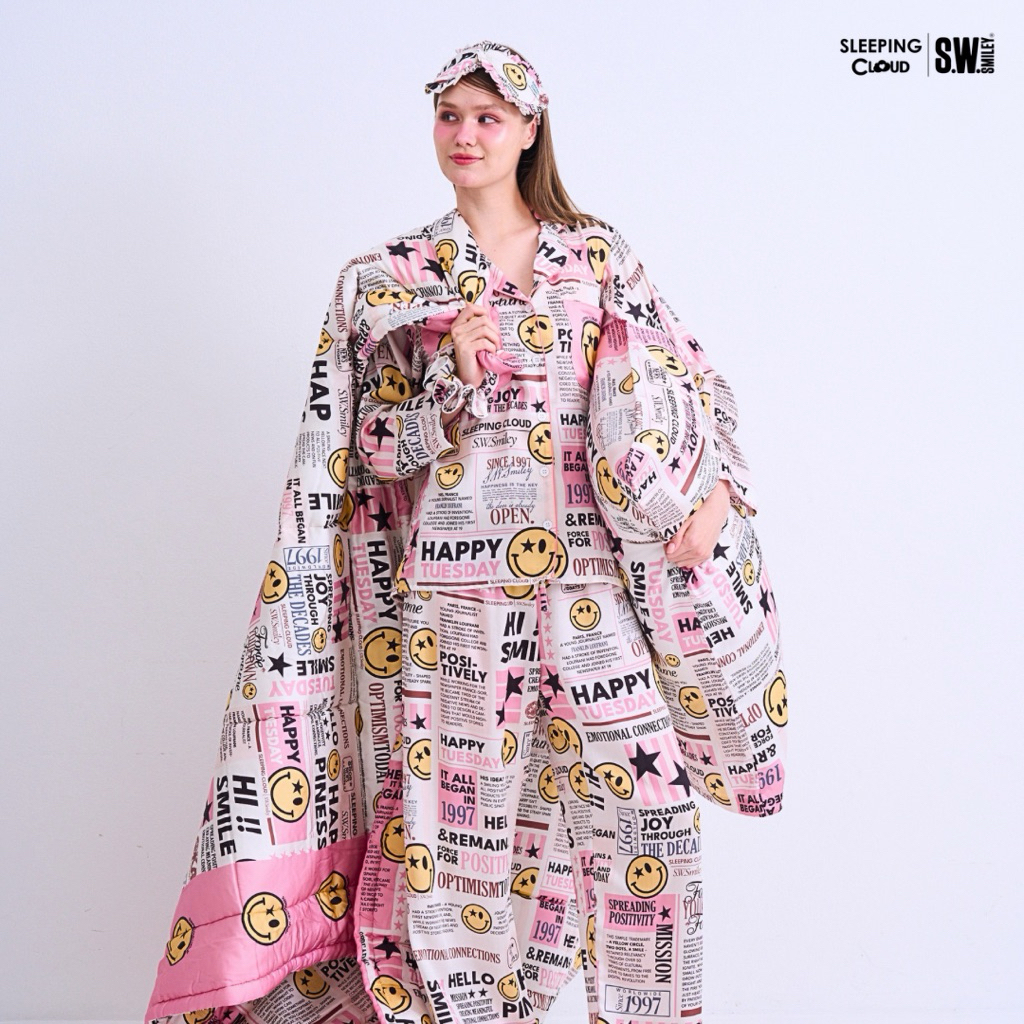 ชุดนอน SLEEPING CLOUD | ชุดนอน 100% LYOCELL ผ้านุ่ม เย็น ใส่สบาย : Newspaper  Tuesday