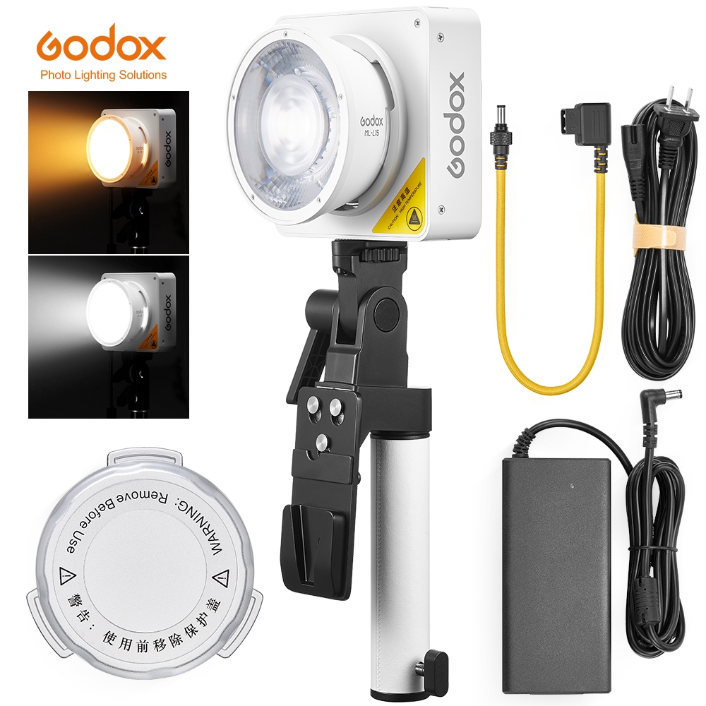 Godox ML100Bi LED แบบพกพา120W แฟลชวิดีโอแบบ Bi-Color 2800K-6500K ไฟฟิลเลอร์แบบพกพา ML100 Bi