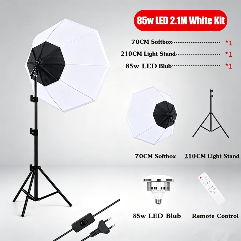ไฟสตูดิโอ ไฟไลฟ์สด LED light ขั้วไฟ พร้อมขาตั้ง ไฟถ่ายรูป ชุดไฟสตูดิโอ สตูดิโอถ่ายภาพ ไฟต่อเนื่อง softbox E27