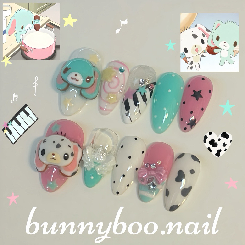เล็บปลอมเจล sugar bunny (มีกล่อง)