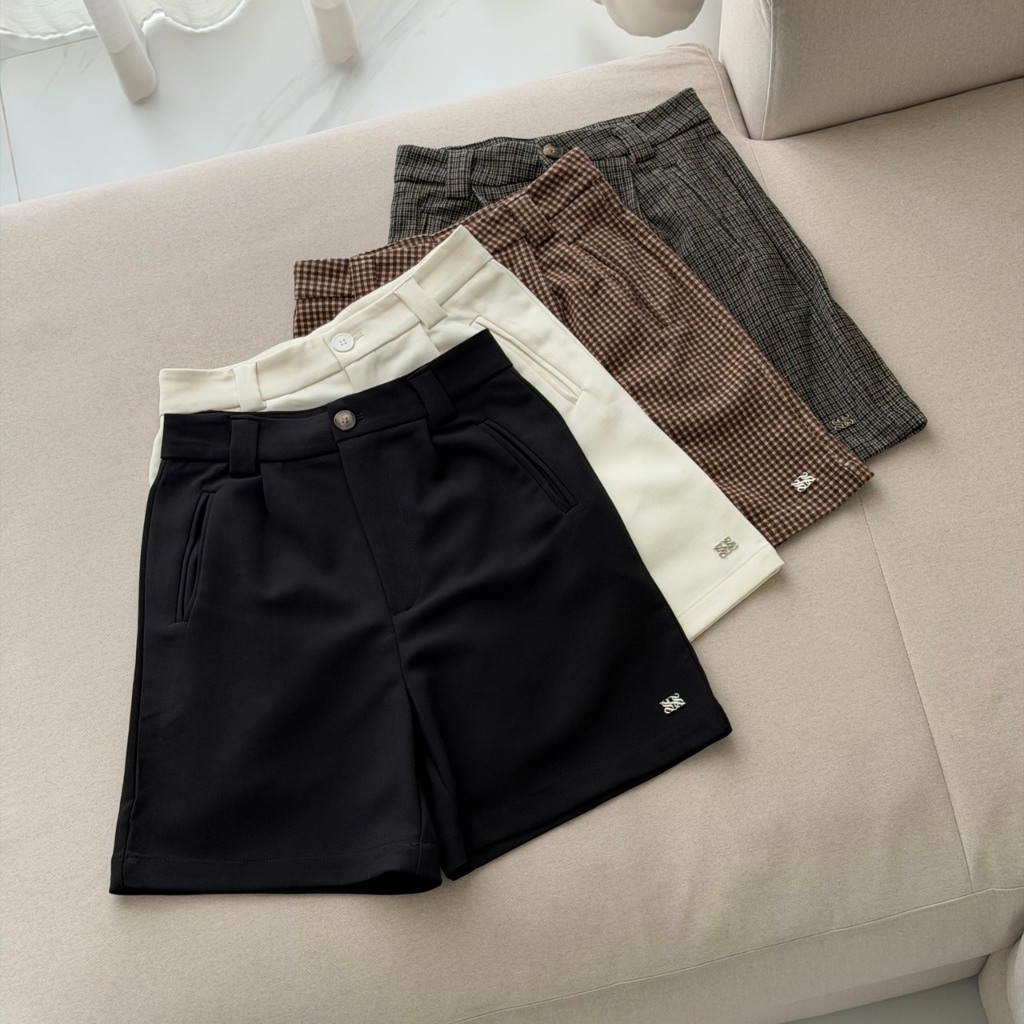 Sissy Store : กางเกงขาสั้น ผ้ายืด Double Spandex (S-3XL) ดีไซน์สวย ทรงเป้ะ ผ้าใส่สบาย