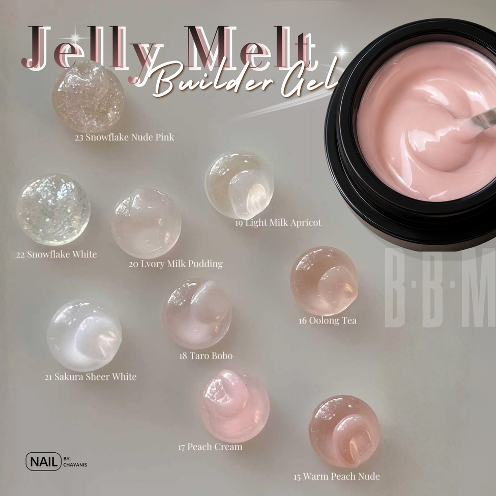 Jelly Melt Builder Gel BBM เจลต่อเนื้อเจลลี่ จะเปลี่ยนเป็นเนื้อไหลเมื่อคนเจล