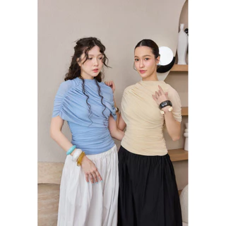 LAYER TOP เสื้อผ้าตาข่ายดีเทลเลเยอร์แน่นๆ ผ้าดีมีซับใน คัตติ้งเนี๊ยบพร้อมซิปหลัง แมทช์กับกางเกงทรงไหนก็รอด