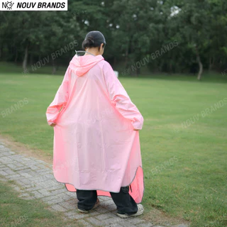 เสื้อคลุมกันฝน ชุดเสื้อกันฝนยาวคลุมขา ผ้าหนาพิเศษ pvc+nylon NOUV BRANDS Raincoat Rain Poncho