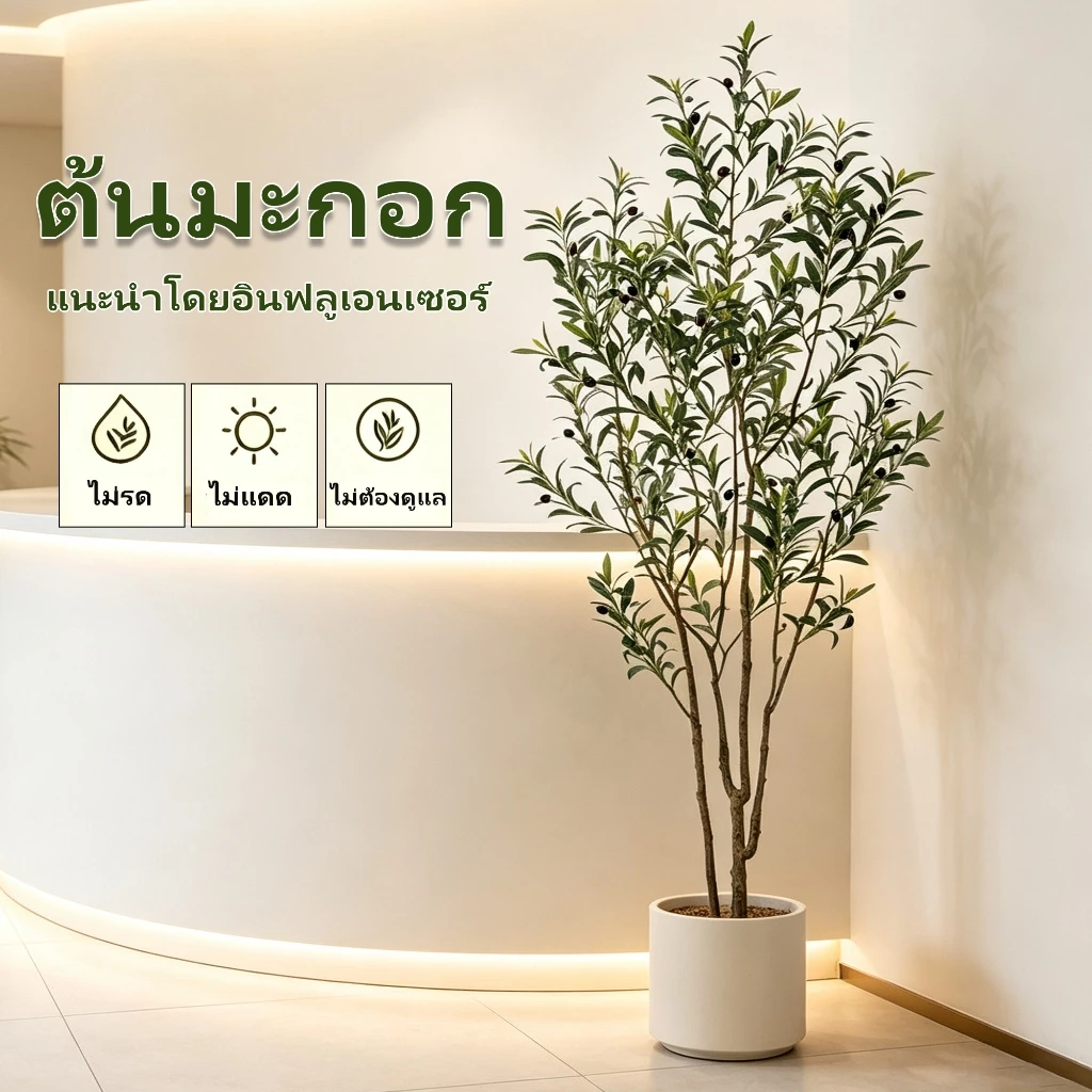 🌿จัดส่ง 24🌿 ชมความจำลอง 99% ต้นโอลีฟ ต้นมะกอกปลอม สไตล์นอร์ดิกอิน ลำต้นสีน้ำตาลเหมือนของจริง