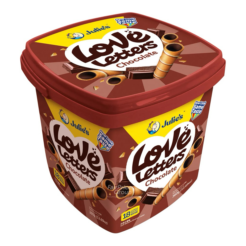 Julie's Love Letters (6 Tubs) 705g (Chocolate, Strawberry, Vanilla)