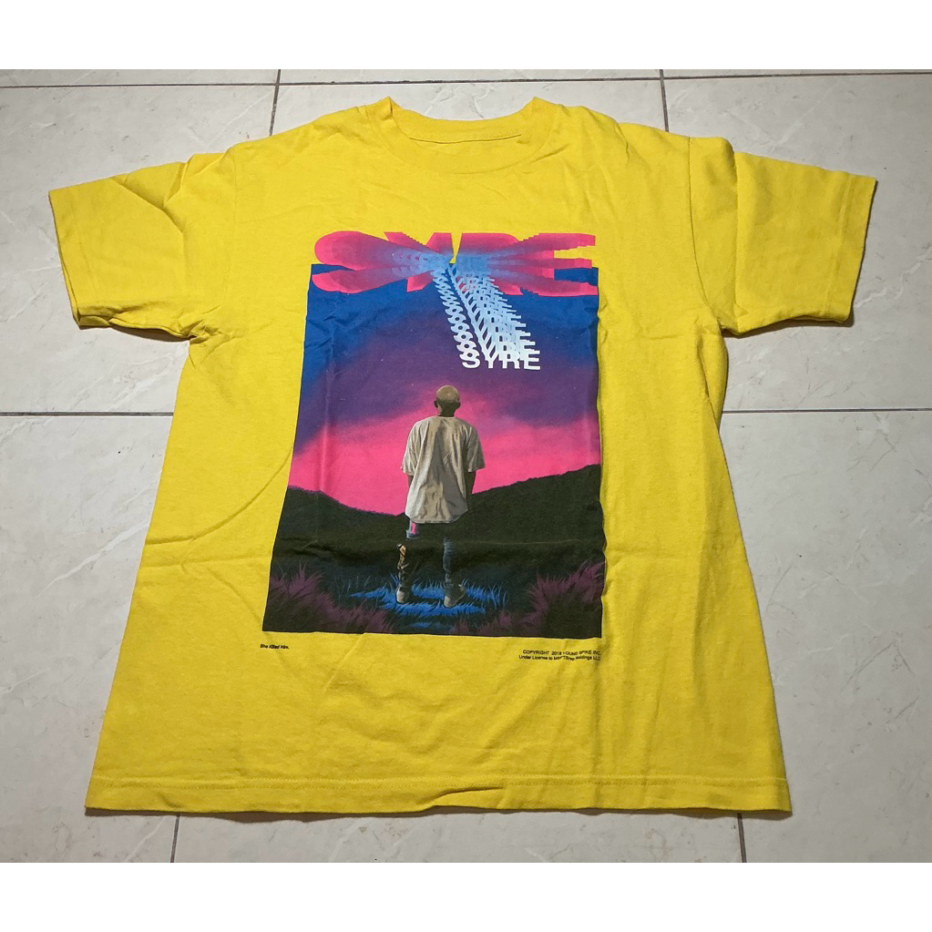 เสื้อยืดแบรนด์ MSFTSrep รุ่น Syre Sunset สีเหลืองสดใสจากคอลเลกชันของ Jaden Smith