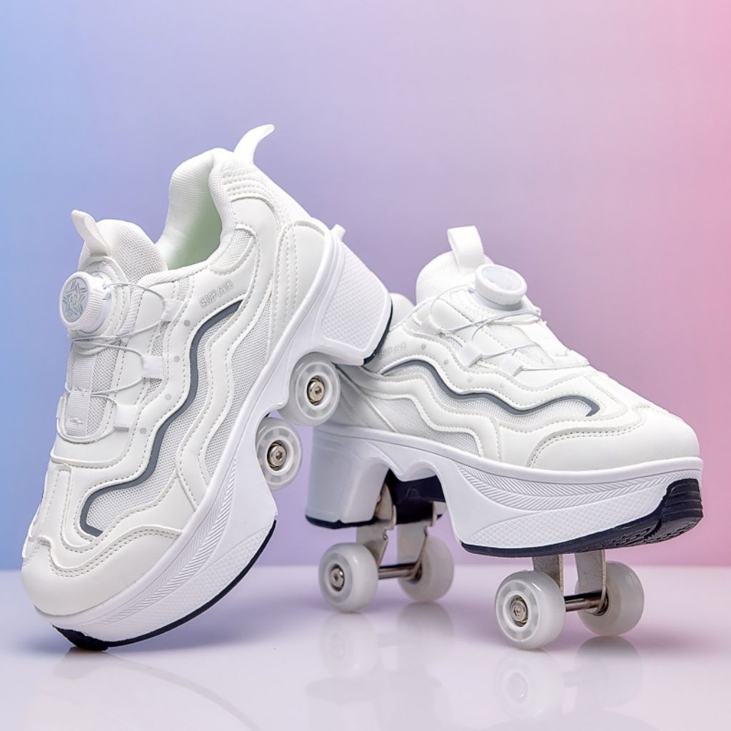 ใหม่ล่าสุด Heelys 34-43รองเท้าสเก็ต 4 ล้อ Roller shoe 4 ล้อมีของ