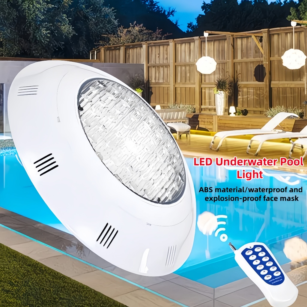 ไฟสระว่ายน้ำ LED AC12V แสงสีขาว White Light กันน้ำ IP68 โคมไฟใต้น้ำ สำหรับสระกลางแจ้ง 12W 18W 25W