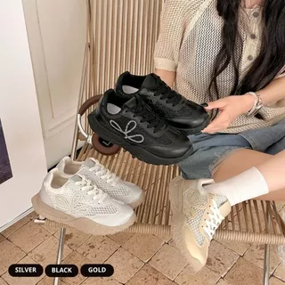 JSNB รองเท้าผ้าใบ รองเท้าผ้าใบผู้หญิง รองเท้าผ้าใบแฟชั่น เสริมส้น 4cm [LN3600]
